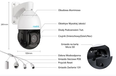 KAMERA OBROTOWA ZEWNĘTRZNA POE REOLINK RLC 823A 16X 8 MPX ZOOM