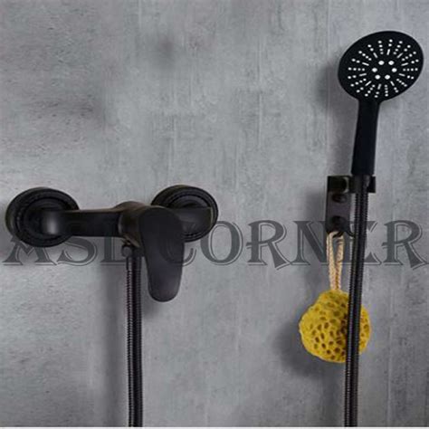 Jual Kran Shower Panas Dingin Ss Hitam Matte Handshower Paket Murah