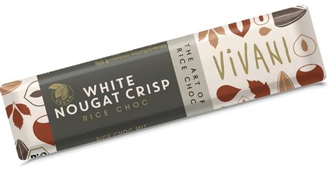 Vivani G White Nougat Crisp Riisimaitosuklaapatukka Vegaaninen Luomu