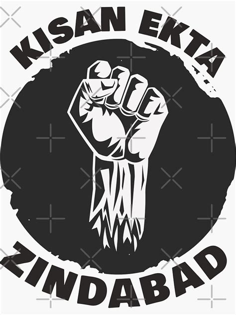 KISAN EKTA ZINDABAD Sticker For Sale By LionHeartTees Redbubble