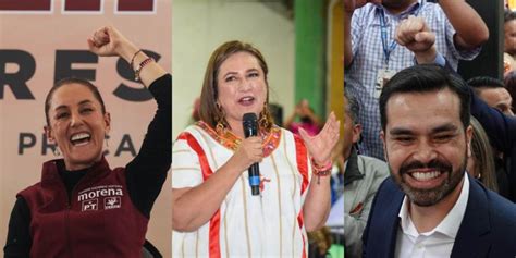 Claudia Sheinbaum Xóchitl Gálvez Y Jorge Álvarez Máynez Cierran Precampañas