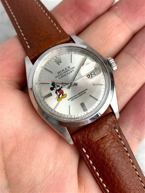 Custom Rolex Datejust Mm Mickey Mouse Dial Vintage Automatic