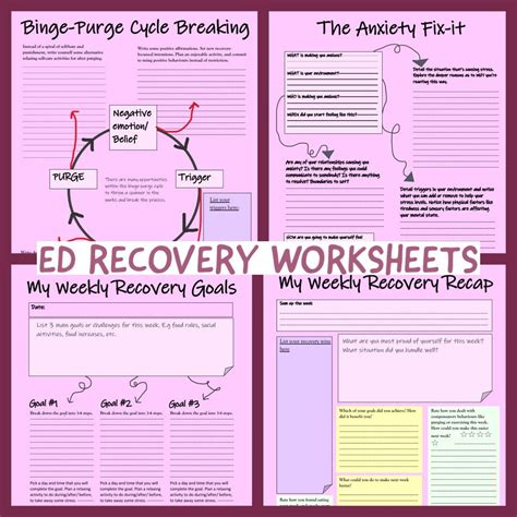 25 Eating Disorder Recovery Worksheets printable - Etsy