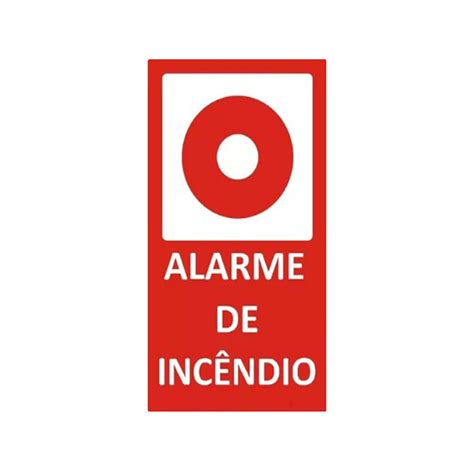 Placa De Alarme De Inc Ndio Fotoluminescente X Cm