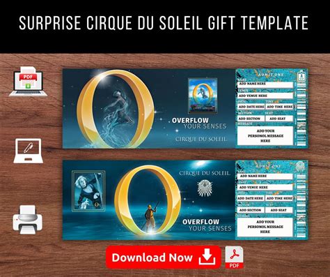 Editable Cirque Du Soleil Surprise Reveal Gift Etsy Uk