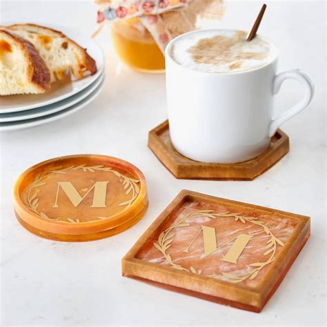 Family Initial Fall Resin Coasters | Projects | Michaels