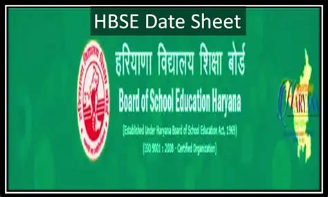 HBSE Date Sheet 2024 – Haryana Board Time Table for Class 10th and ...