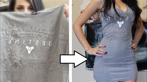 Diy Easy Tshirt Dress Tutorial No Sew Youtube