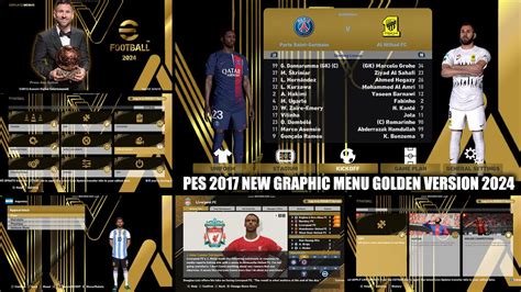 Pes 2017 New Graphic Menu Golden Version 2024 Youtube