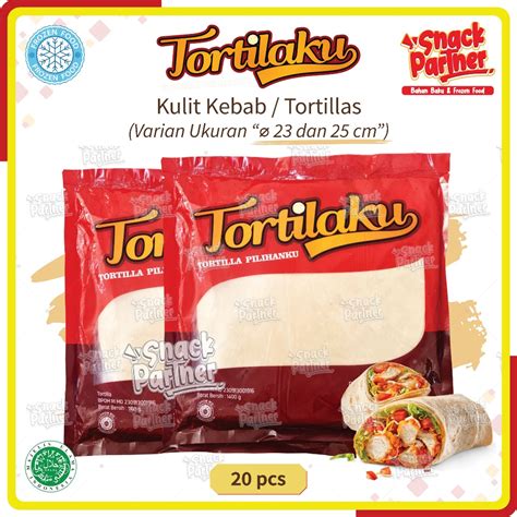 Jual TORTILAKU Kulit Kebab 20 Lembar Diameter 23 25 CM 1 1 1 3