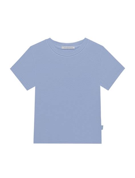 MUSINSA INSTANTFUNK Basic Slim T Shirt Blue