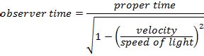 Time Dilation Formula