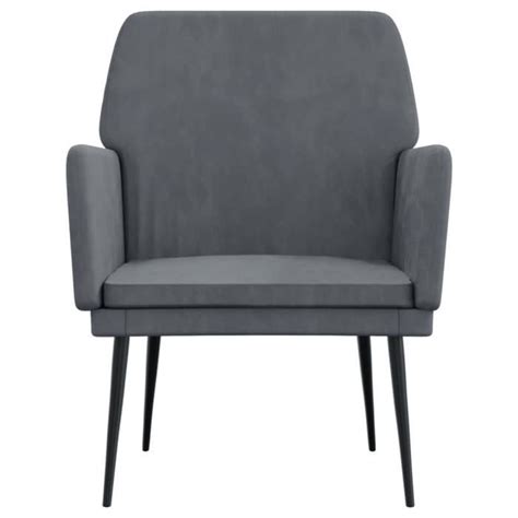 Omabeta Fauteuils Fauteuil Gris Fonc X X Cm Velours Hb