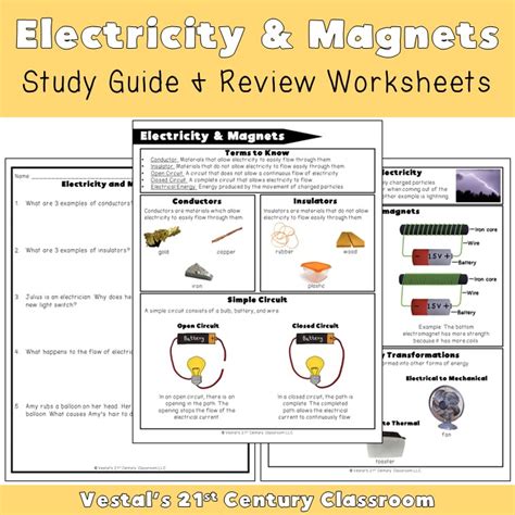 Electricity Review Worksheet Or Assessment By Shaping The Smiths