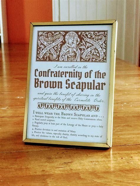 Investiture With The Brown Scapular Printable Booklet And Keepsake