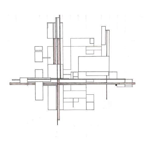 Modern Architectural Drawing Of A Cross Section