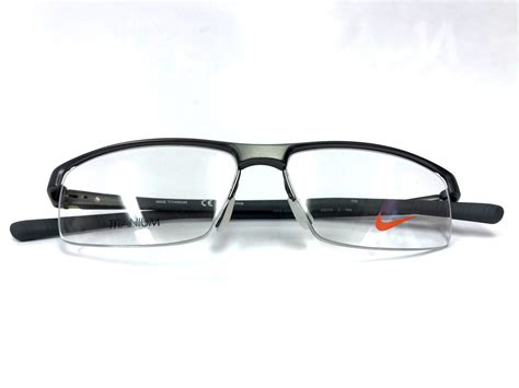 Nike 6050 Eyeglasses Titaniumn Frames Rimless Marchon Rectangular 55 14 145 045 Eyeglass Frames