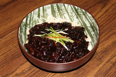 Korean food photo: 짜장면 (Jjajangmyeon) – Black Beans Noodle - Maangchi.com