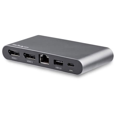 Startech USB C Multiport Adapter Dual DP PD Grey Techinn