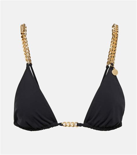 Stella McCartney Chain Trimmed Triangle Bikini Top Stella McCartney