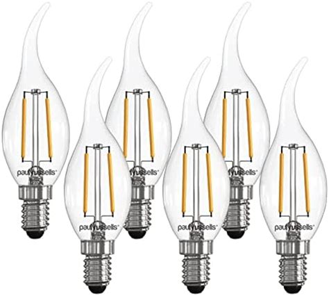 Paul Russells Led Flame Candle Filament Light Pack Of W W