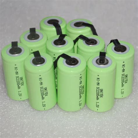 10 16pcs Sub C Sc 1 2v Rechargeable Battery 2200mah Ni Mh Nimh Cell