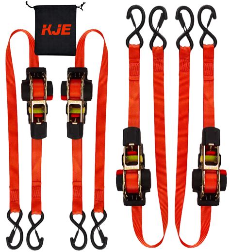 Snapklik Kje Retractable Ratchet Tie Down Straps Pack X