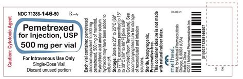 Pemetrexed Injection Package Insert Prescribing Information