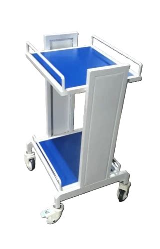 Blue And White Mild Steel Medical Equipment Trolley Size 3 X 3 X 4 5