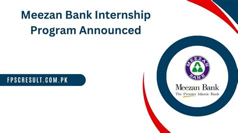 Meezan Bank Internship Program 2024 Apply Online Last Date