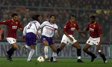 Rui Costa S Worn Shirt Roma Fiorentina 2000 CharityStars