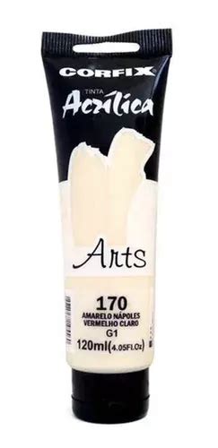 Tinta Acrílica Corfix Arts 120ml Amarelo Nápoles 170 Gr 1