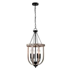 Warehouse Of Tiffany Heller 4 Light Matte Black Indoor Chandelier With