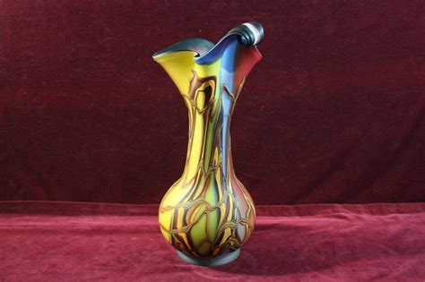 E Zareh Essie Art Glass Vase Signed Hand Blown Russian Art Signed Vintage 3847306617