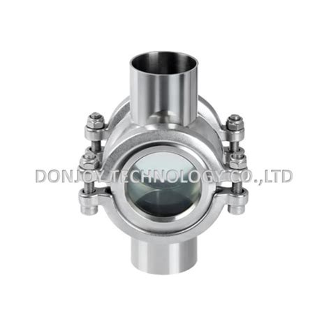 Sanitary Stainless Steel 304 Four Way Welded Sight Glass For Food China Stainless Steel Sight