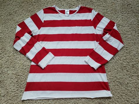 Spirit Halloween Where S Waldo Adult Plus Sz Red Whit Gem