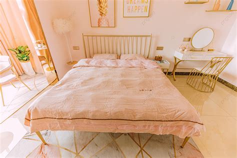 Pink Bedroom Home Bed Photography Map Background And Picture For Free ...