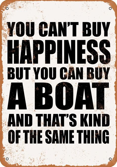 You Can T Buy Happiness But You Can Buy A Boat Vintage Etsy