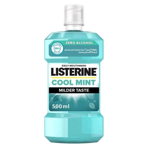 Listerine Cool Mint Daily Mouthwash Milder Taste Mint Flavour Blue