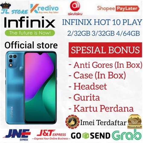 Jual INFINIX HOT 10 PLAY 4GB 64GB 3 32GB GARANSI RESMI INFINIX Shopee Indonesia