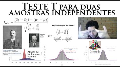 Teste t para duas amostras independentes e similar não paramétrico