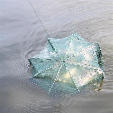 Holes Automatic Fishing Net Shrimp Cage Nylon Foldable Crab Fish