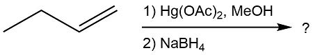 Predict The Product For The Given Reaction Reactants 1 Hg OAc 2 MeOH