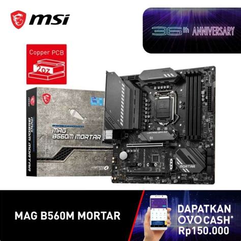 Jual Msi Mag B M Mortar Motherboard Intel B Lga Micro Atx