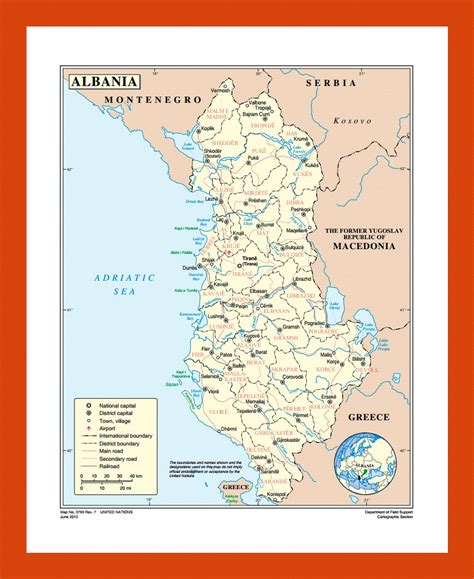 Political And Administrative Map Of Albania Maps Of Albania Maps Of