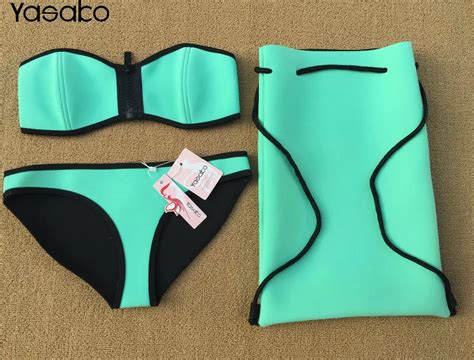 YASAKO Summer Women S Neoprene Bikini Sexy Zipper Neoprene Swimwear