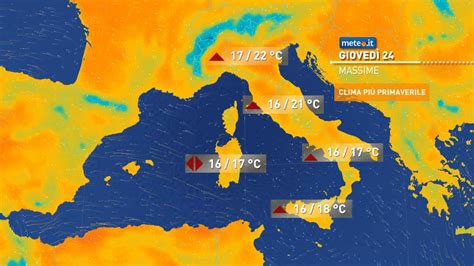 Meteo giovedì 24 marzo tempo stabile e temperature fino a 22 gradi