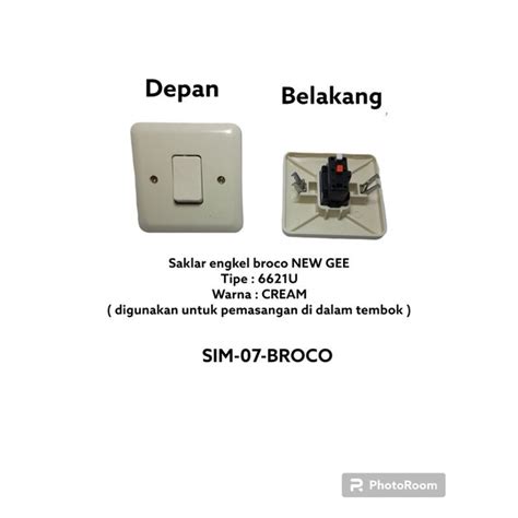 Jual Saklar Engkel Seri Stop Contak Dan Engkel Stop BROCO IB New Gee