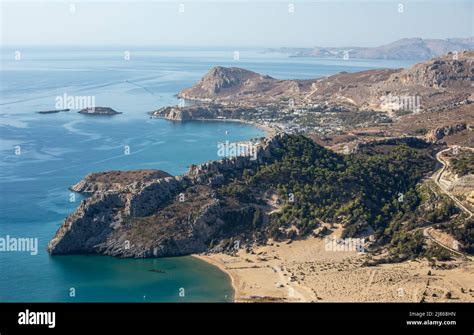 View From Holy Monastery Of Panagia Tsambika Rhodos Island Greece