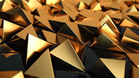 Curved Surface With Golden Triangles A Geometric Background In 3d